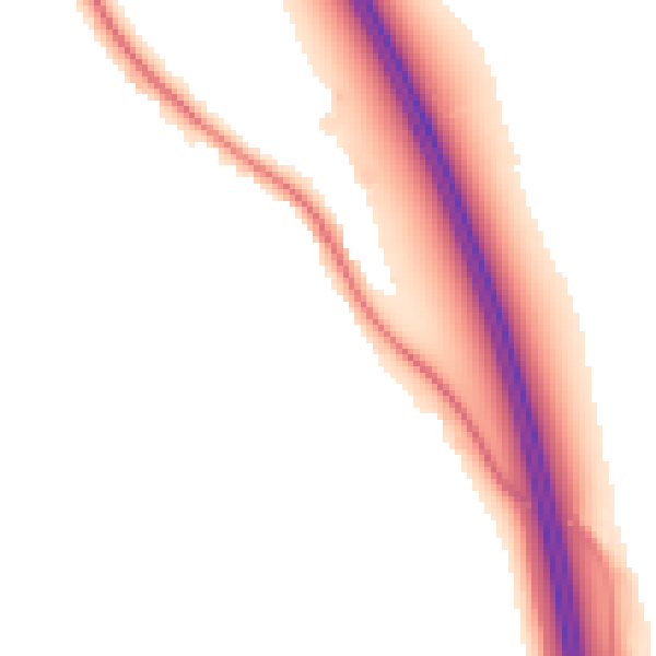 Night-time road noise heatmap for CA10 2FR