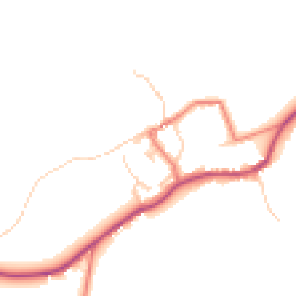 Daytime road noise heatmap for CA10 2JJ