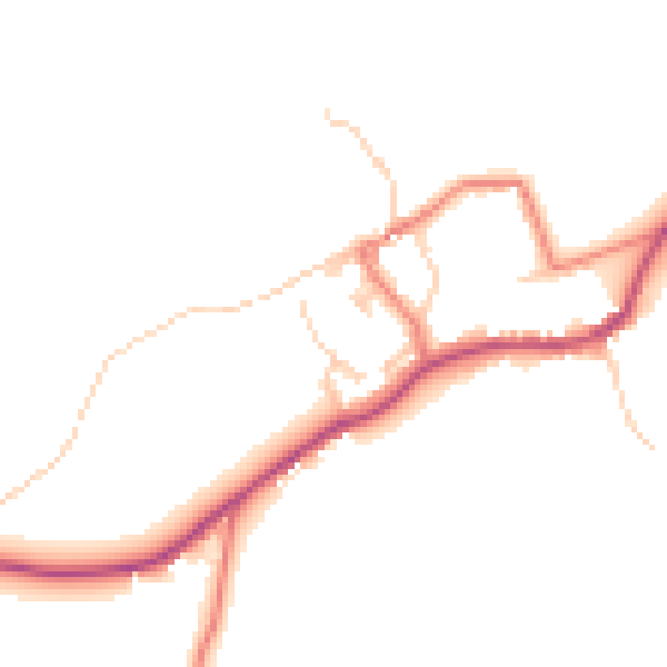 Daytime road noise heatmap for CA10 2JN