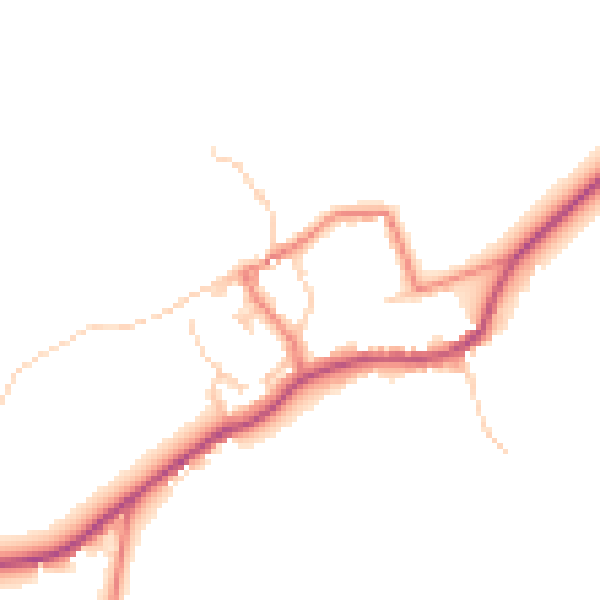 Daytime road noise heatmap for CA10 2JP