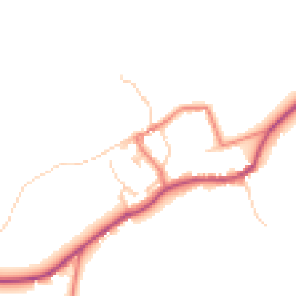 Daytime road noise heatmap for CA10 2JR