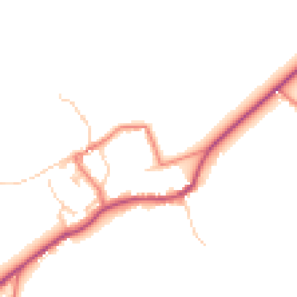 Daytime road noise heatmap for CA10 2JW