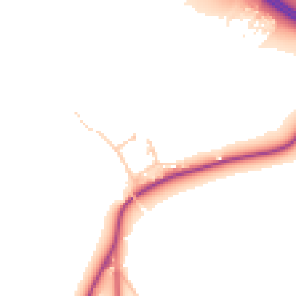Daytime road noise heatmap for CA10 2LH