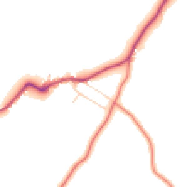Daytime road noise heatmap for CA10 2NH