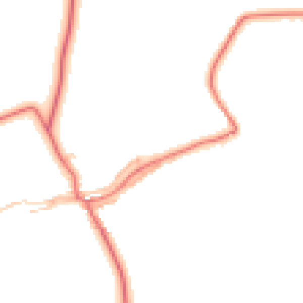 Daytime road noise heatmap for CA10 2PD