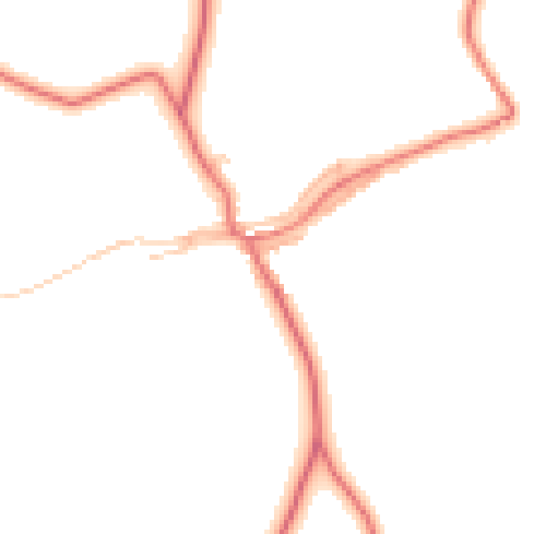 Daytime road noise heatmap for CA10 2PE