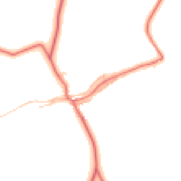 Daytime road noise heatmap for CA10 2PF
