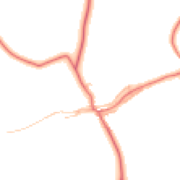 Daytime road noise heatmap for CA10 2PN