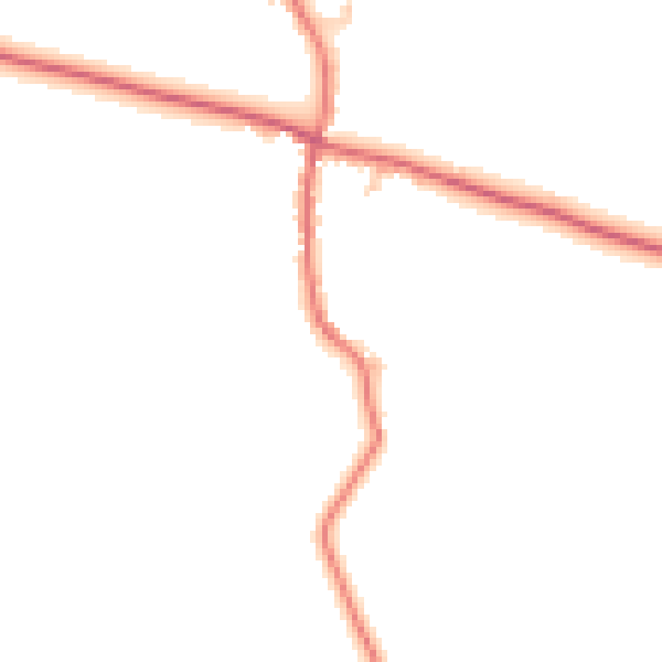 Daytime road noise heatmap for CA10 3AB