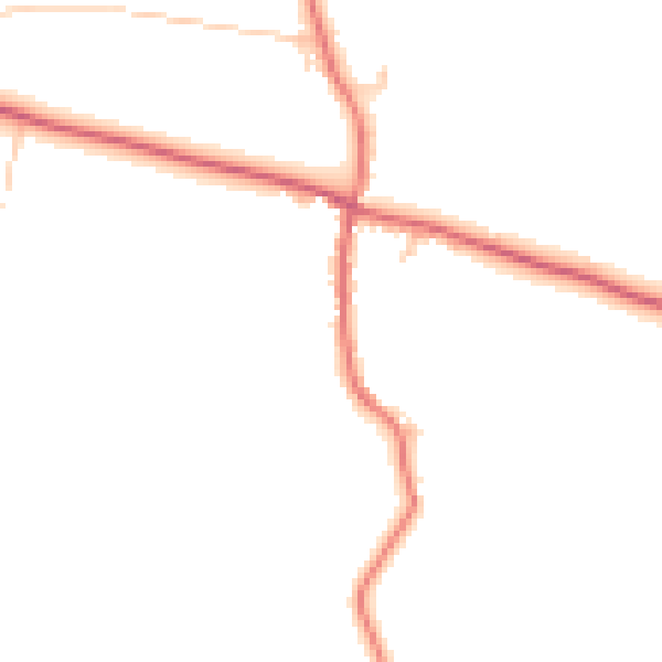 Daytime road noise heatmap for CA10 3AD
