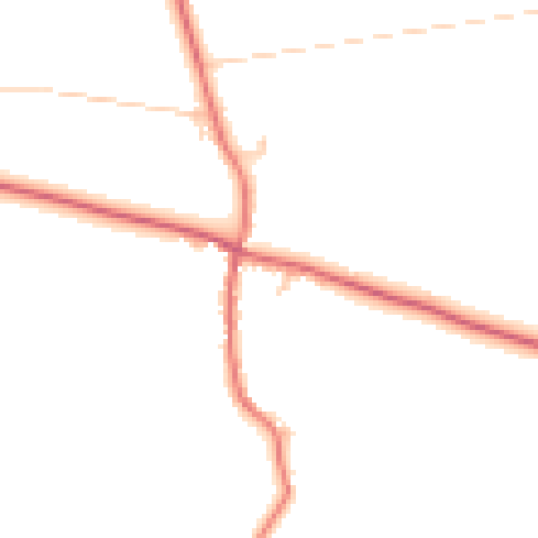 Daytime road noise heatmap for CA10 3AF