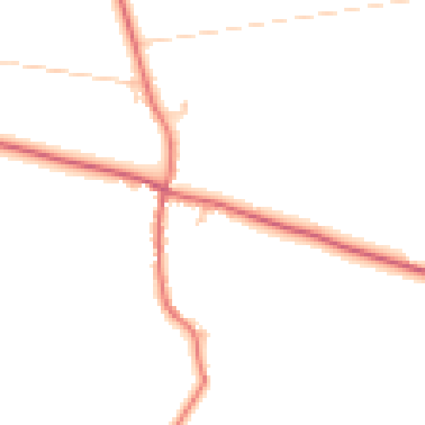 Daytime road noise heatmap for CA10 3AG