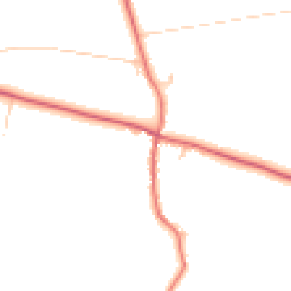 Daytime road noise heatmap for CA10 3AL
