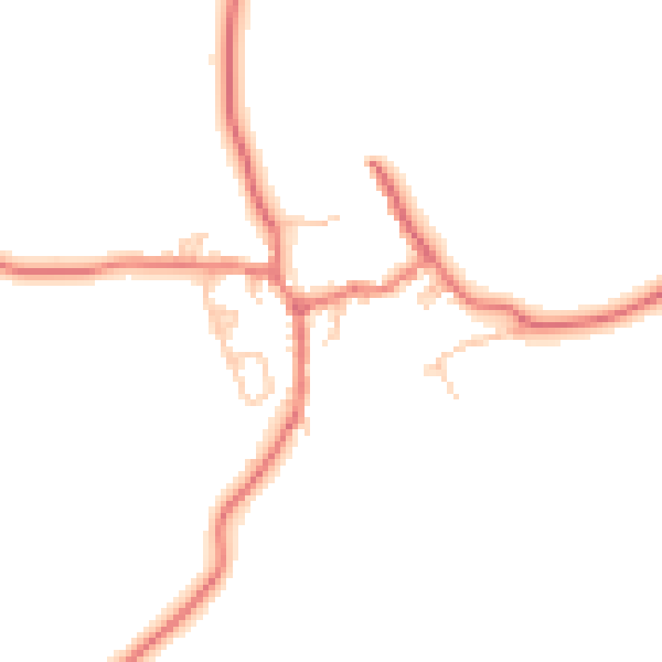 Daytime road noise heatmap for CA10 3BE