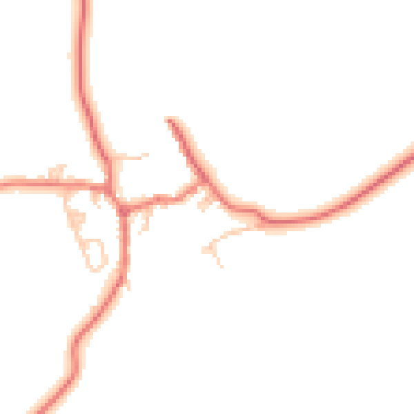 Daytime road noise heatmap for CA10 3BG