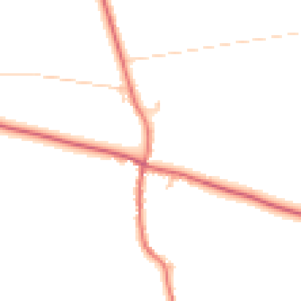 Daytime road noise heatmap for CA10 3BW