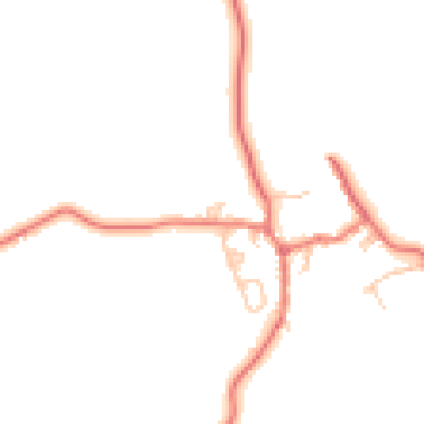 Daytime road noise heatmap for CA10 3EB