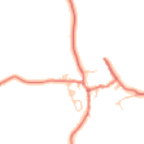 Daytime road noise heatmap for CA10 3EH