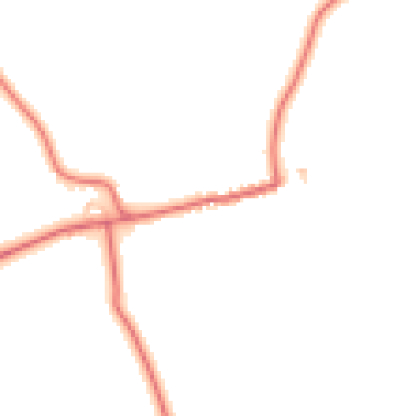Daytime road noise heatmap for CA10 3EX
