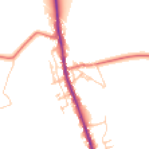 Daytime road noise heatmap for CA10 3JT