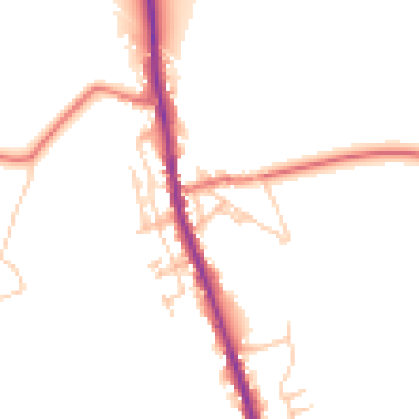 Daytime road noise heatmap for CA10 3JU