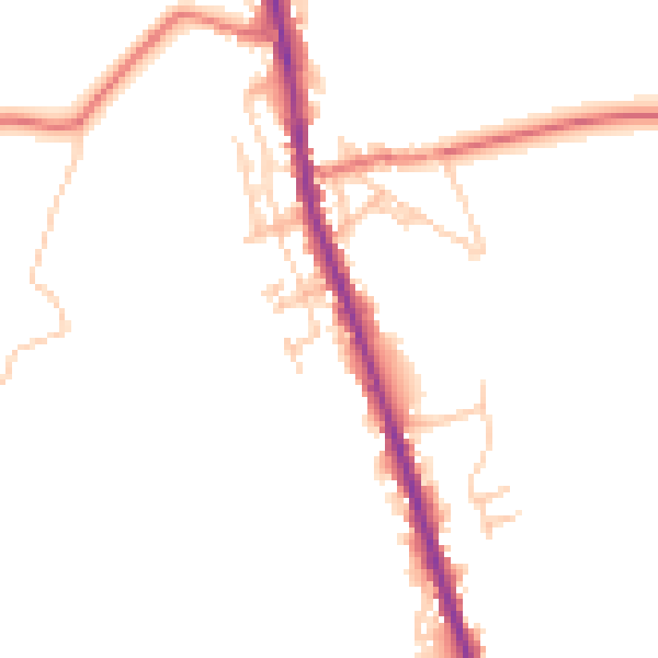 Daytime road noise heatmap for CA10 3LP