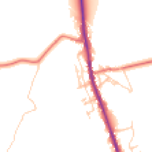 Daytime road noise heatmap for CA10 3LT