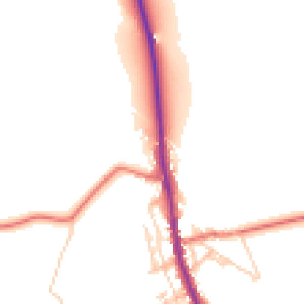 Daytime road noise heatmap for CA10 3LZ