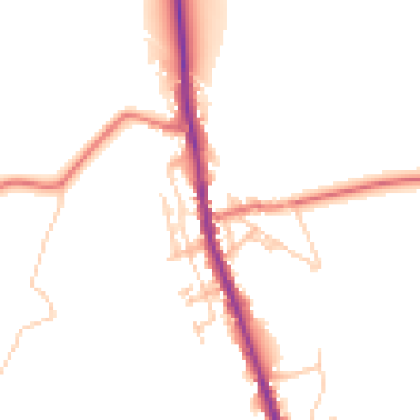 Daytime road noise heatmap for CA10 3NG