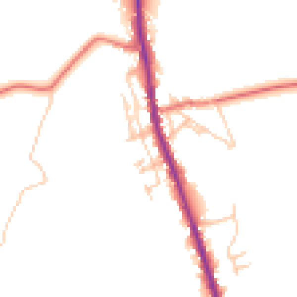 Daytime road noise heatmap for CA10 3NH