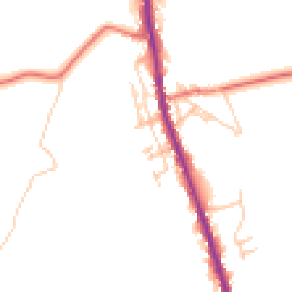 Daytime road noise heatmap for CA10 3NP