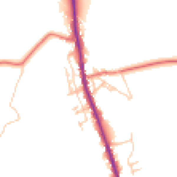 Daytime road noise heatmap for CA10 3NQ