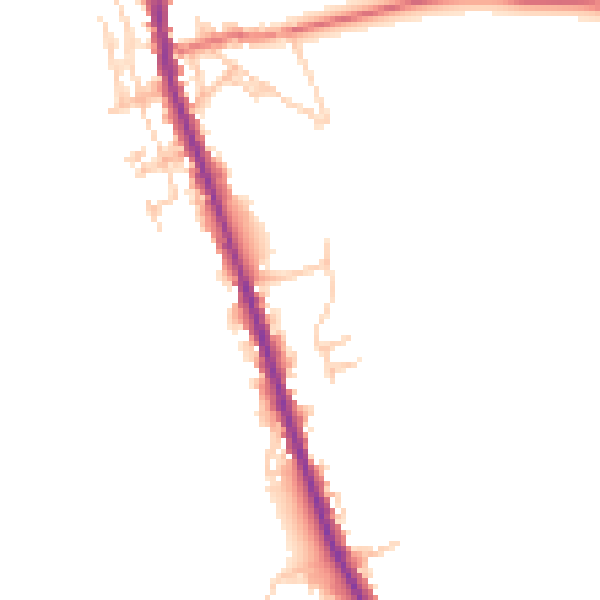 Daytime road noise heatmap for CA10 3NT