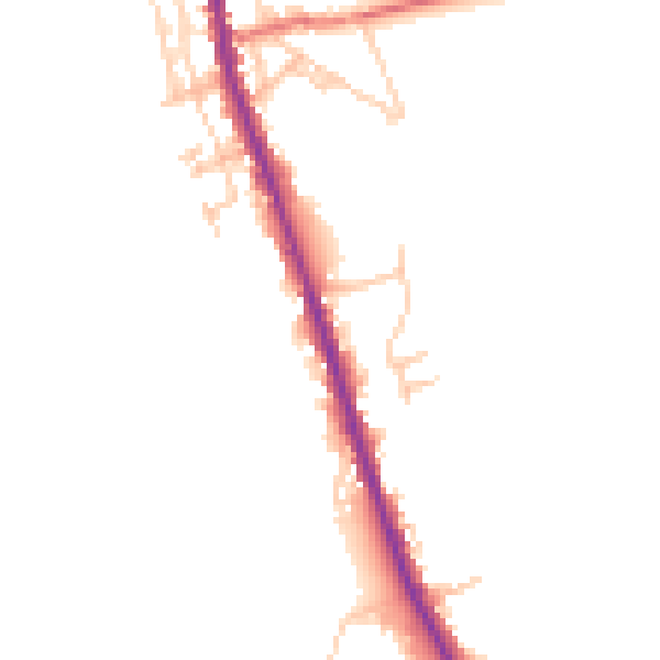 Daytime road noise heatmap for CA10 3NU