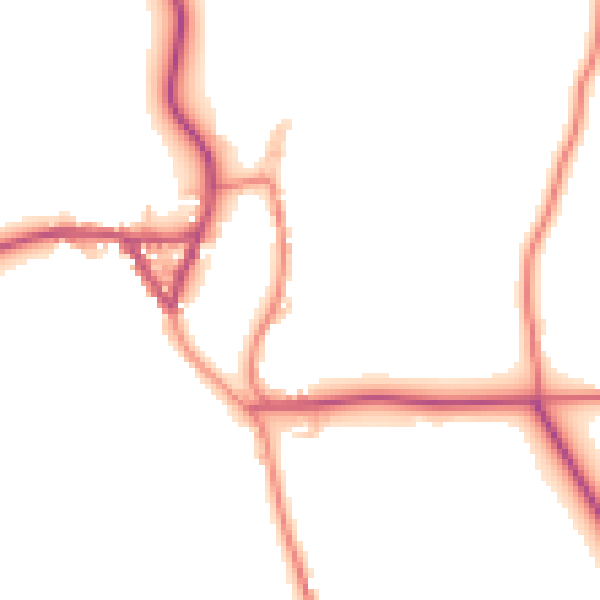 Daytime road noise heatmap for CA10 3RB