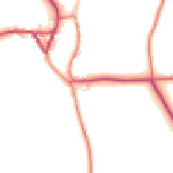 Daytime road noise heatmap for CA10 3RP