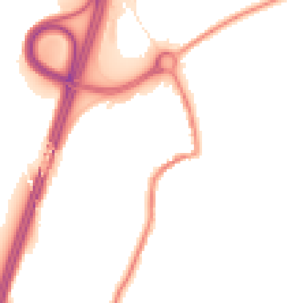 Night-time road noise heatmap for CA10 3SL