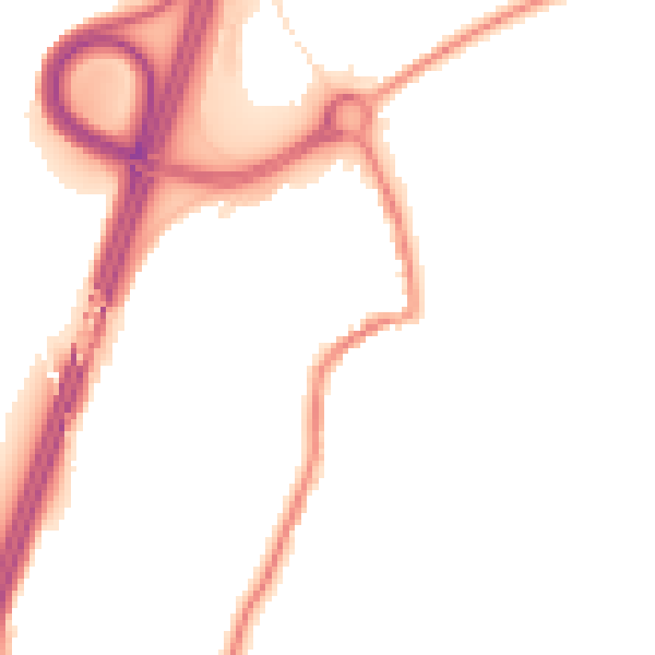 Night-time road noise heatmap for CA10 3SW