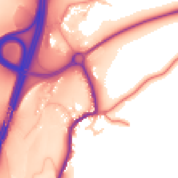 Daytime road noise heatmap for CA10 3TL