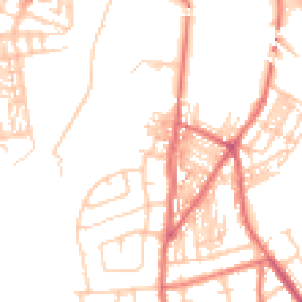 Daytime road noise heatmap for CA2 4BE