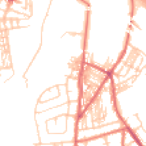 Daytime road noise heatmap for CA2 4BG