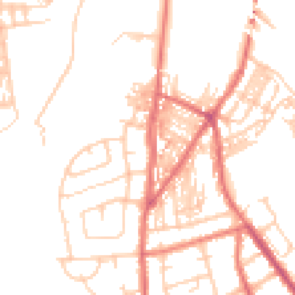 Daytime road noise heatmap for CA2 4BJ