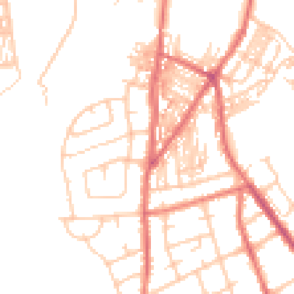 Daytime road noise heatmap for CA2 4BL