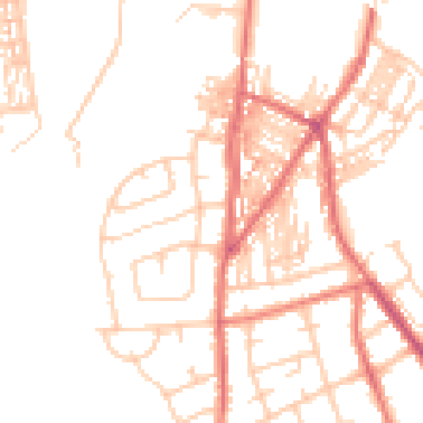 Daytime road noise heatmap for CA2 4BN