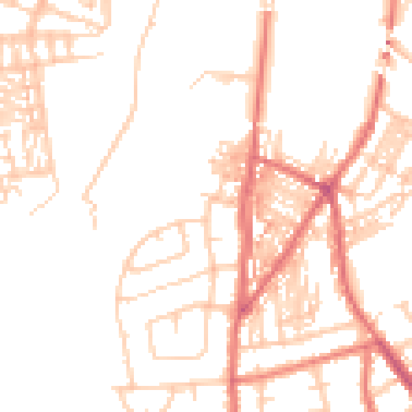 Daytime road noise heatmap for CA2 4BQ