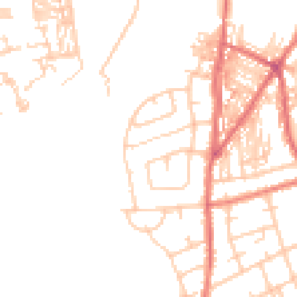 Daytime road noise heatmap for CA2 4BS