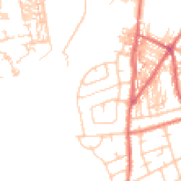 Daytime road noise heatmap for CA2 4BT