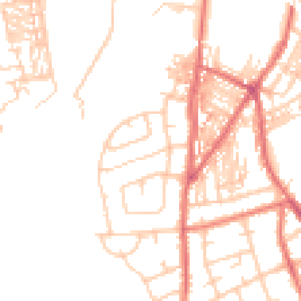 Daytime road noise heatmap for CA2 4BU