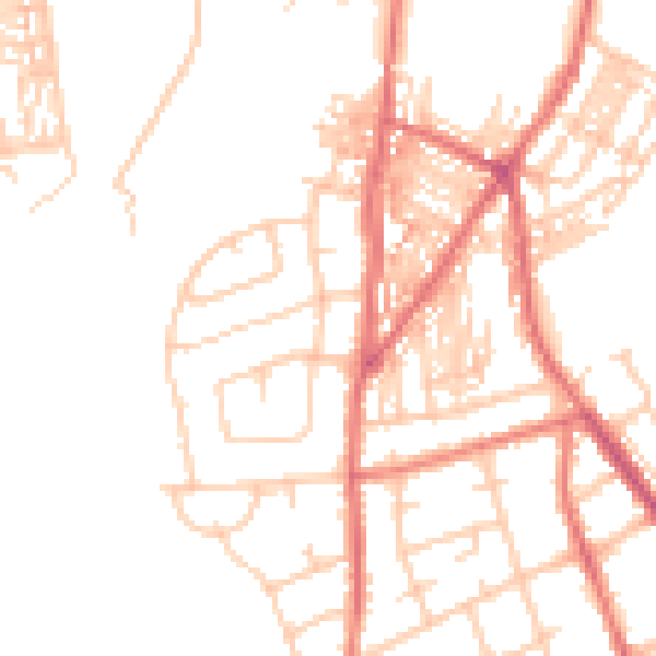 Daytime road noise heatmap for CA2 4BW