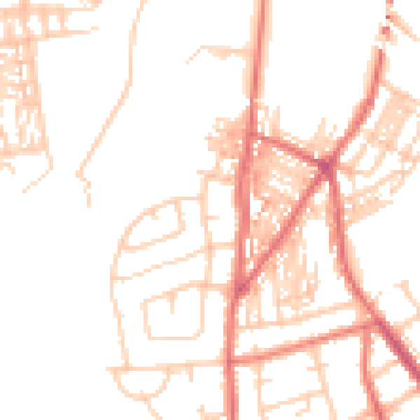Daytime road noise heatmap for CA2 4BX